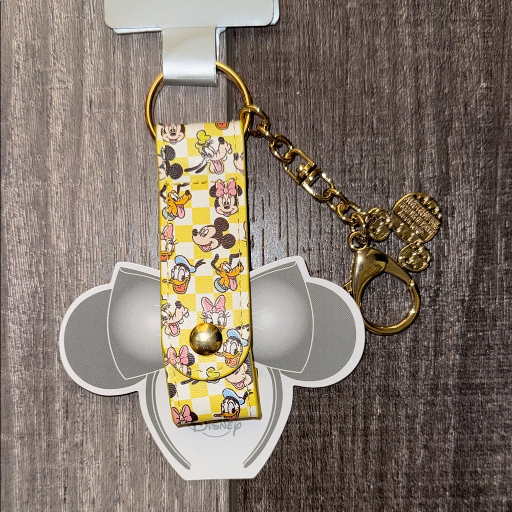 Disney Keychain Ear holder with Characters and Gold Accents